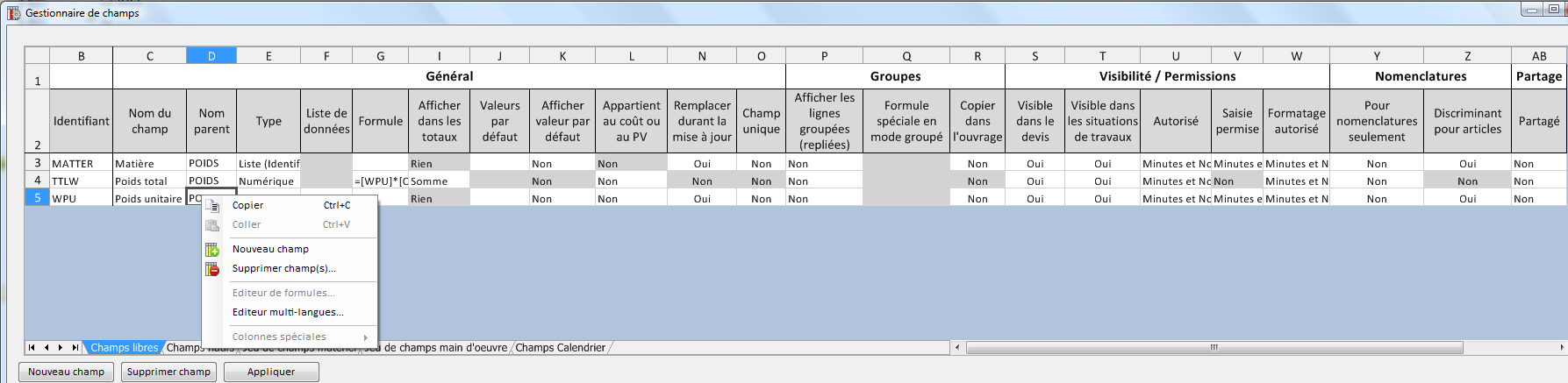 column manager